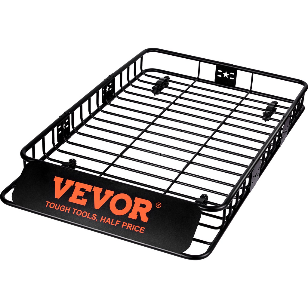 VEVOR Cesta de carga para portaequipajes de techo, 64" x 39" x 6" de alta resistencia con capacidad de 200 LBS