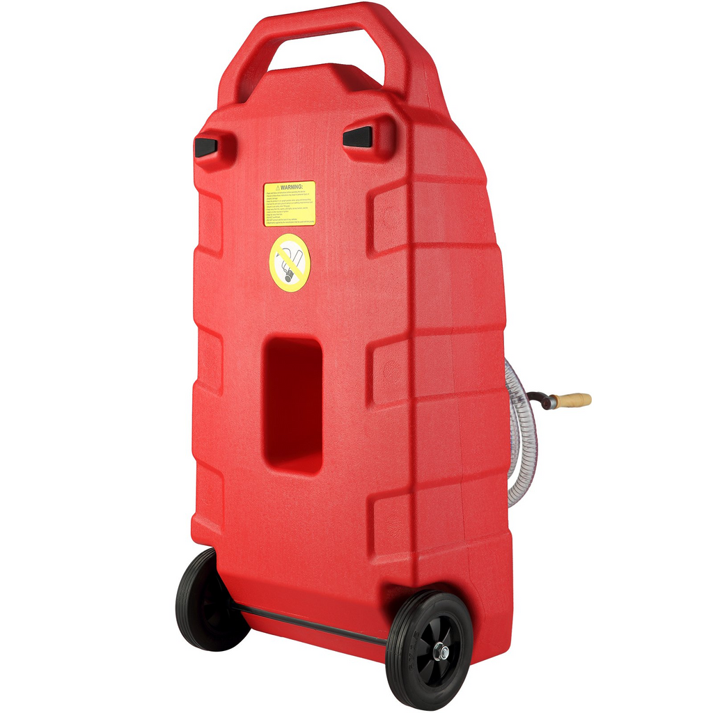 VEVOR Carrito de combustible de 16 galones, 7,8 L/min, contenedor portátil de tanque de almacenamiento de gas con bomba manual ruedas de goma