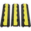 VEVOR 3 PCs Cable Protector Ramp 2 Channel 12000 lbs Load Wire Cable Cover Ramp