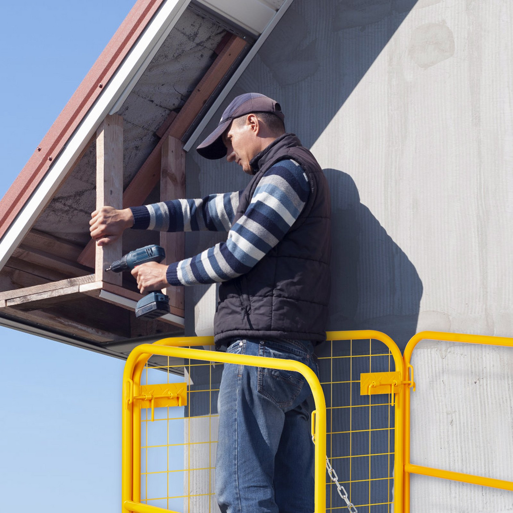 Plataforma de trabajo con jaula de seguridad para carretilla elevadora VEVOR, 36x36 pulgadas, 1200 libras