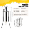 VEVOR Extractor de miel eléctrico, 2/4 marcos, extracción de apicultura de acero inoxidable con soporte ajustable en altura, tambor de panal con tapa