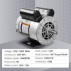 VEVOR 2HP motor eléctrico, 115/230V, 15/7.5Amps, 56 marco 3450RPM, eje con llave de 5/8", rotación CW/CCW, longitud del eje de 1.88" para compresores de aire