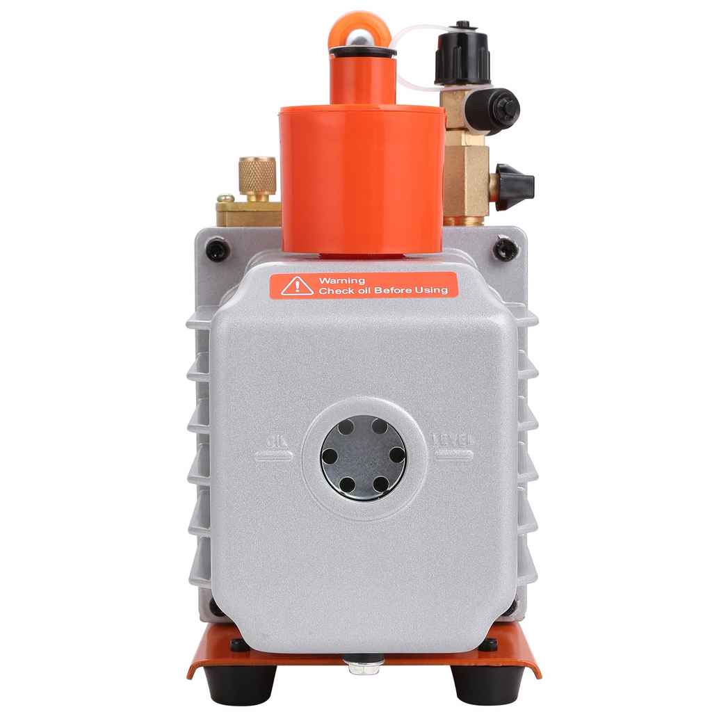 VEVOR Bomba de vacío de paletas rotativas de 2 etapas de 1/2 HP, 7 CFM de 120 V, 1/4" SAE macho 3/8" SAE macho 1/2" ACME entrada macho, para reparación de HVAC