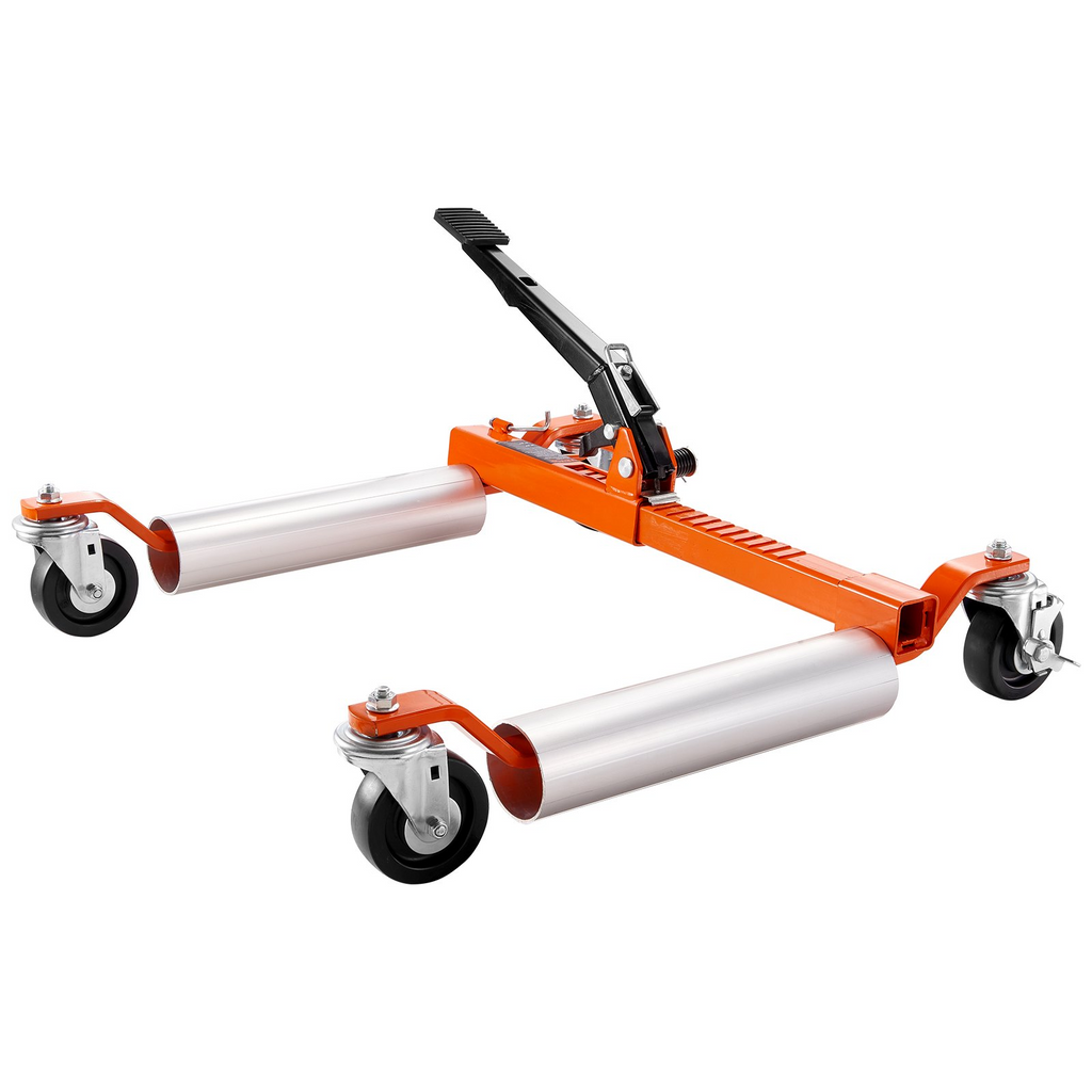 VEVOR Rueda Dolly Posicionamiento de vehículo resistente con pedal de trinquete, Gato de neumático tipo trinquete para coche, camión, RV, remolque, 1500 LBS