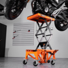 VEVOR Mesa elevadora hidráulica para motocicleta capacidad de 350 libras con plataforma ancha 4 ruedas