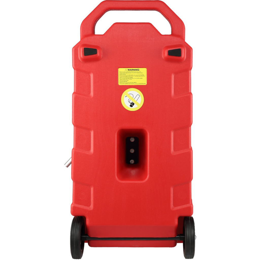 VEVOR Carrito de combustible de 16 galones, 7,8 L/min, contenedor portátil de tanque de almacenamiento de gas con bomba manual ruedas de goma