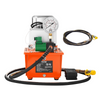 Bomba hidráulica eléctrica VEVOR, 10000 PSI 750W 110V 488 in³/8L de capacidad, válvula solenoide de acción simple, con interruptor de pedal para punzonadora/dobladora