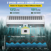 VEVOR Cortina de aire comercial de 35 pulgadas, cortina de aire para puerta de 2 velocidades, 1511 CFM/1372 CFM con 2 interruptores