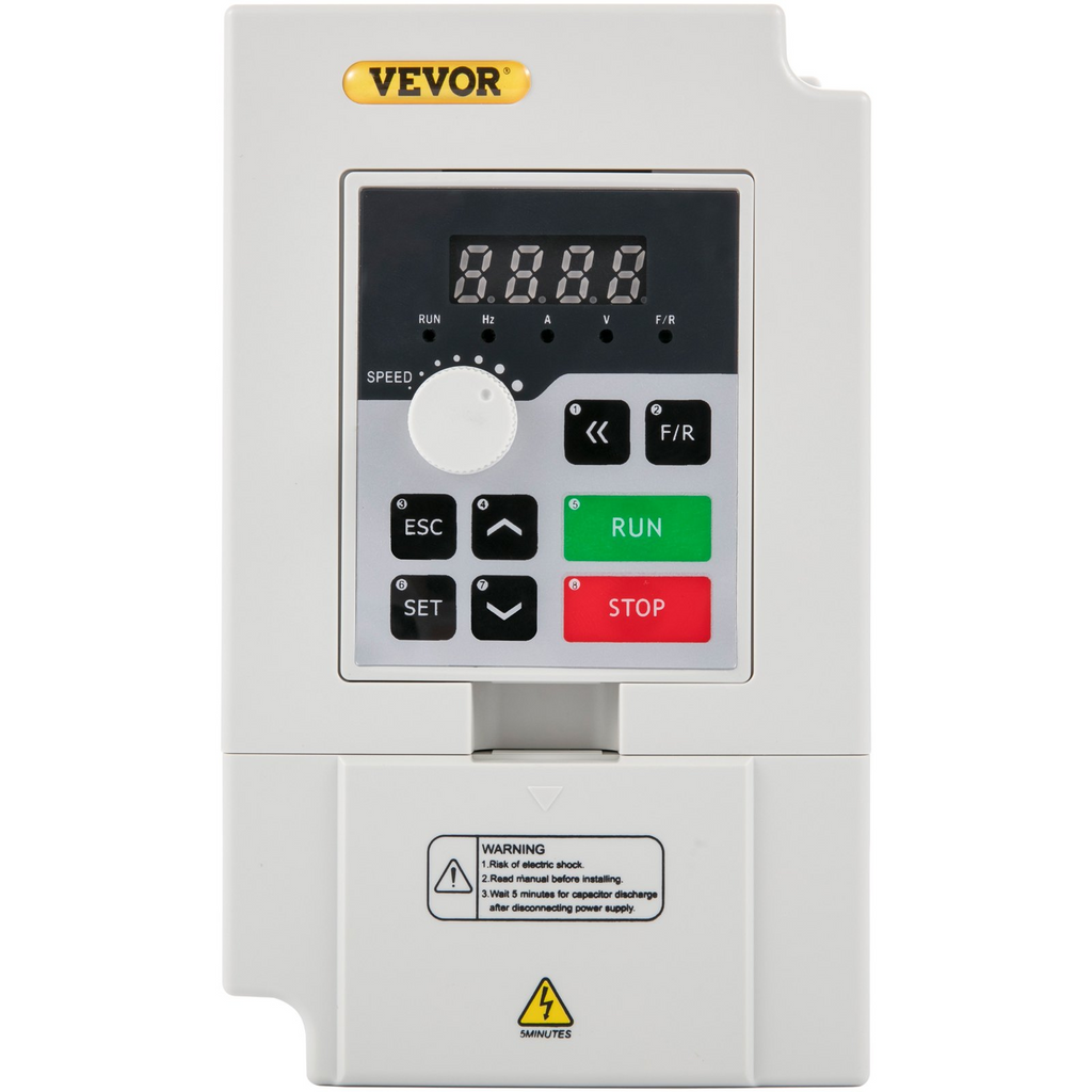 VEVOR Variador de frecuencia, Entrada CA 220 V 3 KW Convertidor inversor de accionamiento CNC de frecuencia variable, VFD 4HP Entrada monofásica o trifásica, Salida trifásica