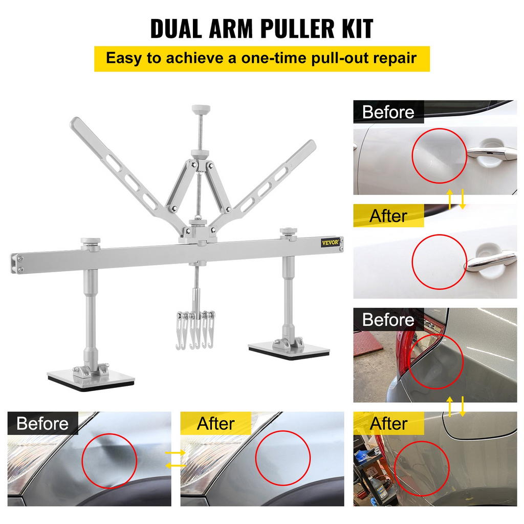 VEVOR Kit de barra de palanca para tirar de abolladuras, apto para extracción de abolladuras de aluminio y acero (750 mm)