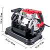 Sierra de cinta portátil VEVOR, sierra de cinta inalámbrica con base de acero de aleación extraíble de 110 V, capacidad de corte de 5 pulgadas para metal y madera