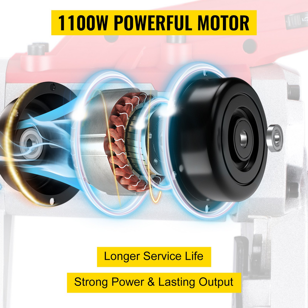 VEVOR segueta Sierra de cinta portátil de corte profundo de 5" y velocidad variable, motor de 110 V 10 A