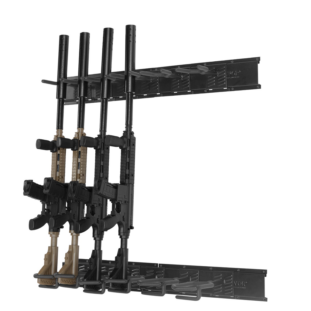 VEVOR Gun Rack, Indoor Gun Rack Wall Mount, 6-Slot Vertical Rifle Shotgun Gun Rack, 180 lb Heavy Duty Metal Wall Gun Rack Display Stand with Soft Padding