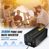 VEVOR Inversor de onda sinusoidal pura de 3500 W, inversor de corriente de 12 V CC a 120 V CA, con puerto USB, pantalla LCD, mando a distancia y salidas de CA