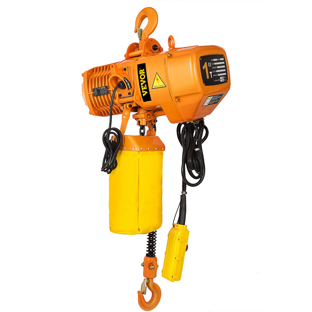 VEVOR Polipasto de cadena eléctrico doble 2200LBS, amarillo