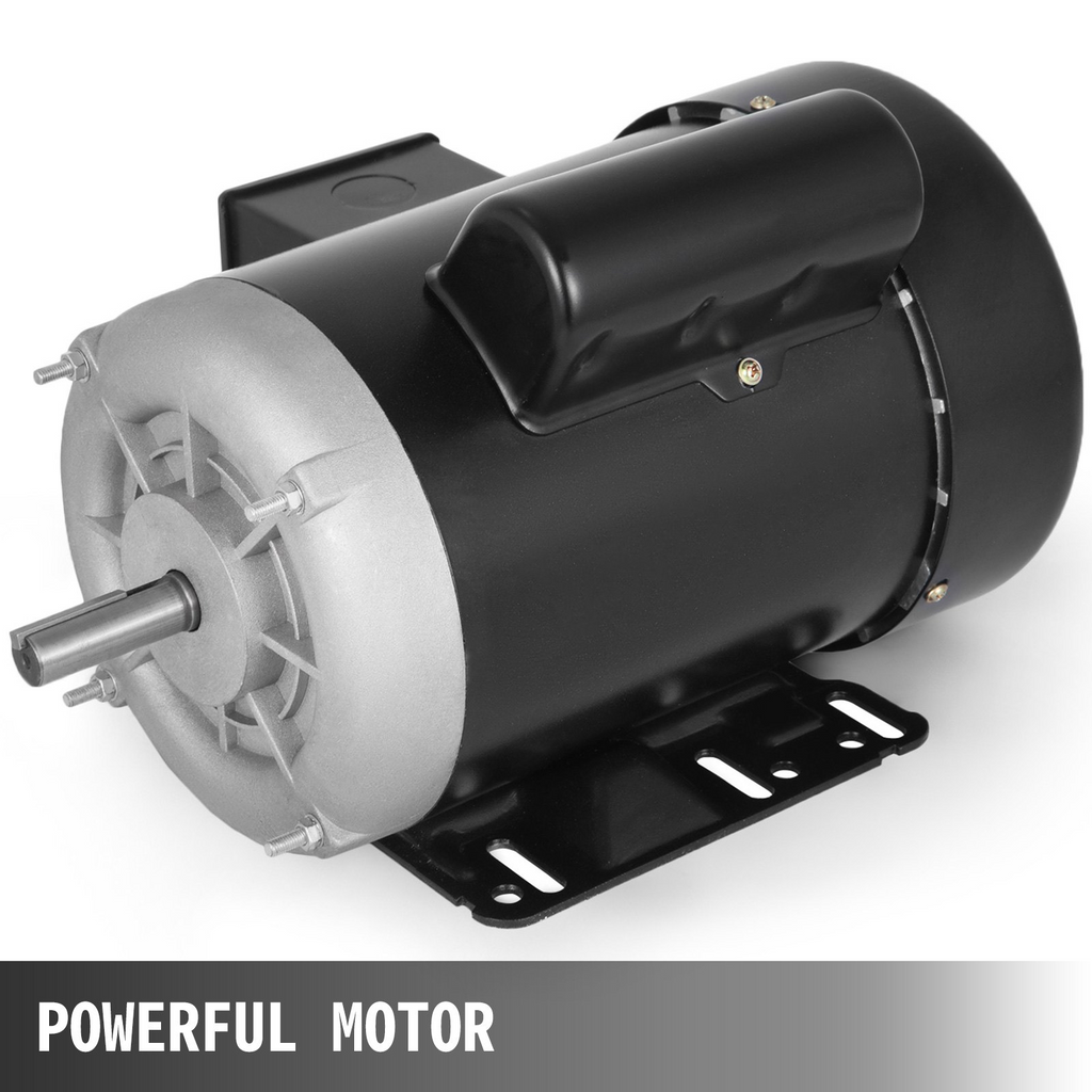 VEVOR Motor de compresor eléctrico, 3/4 HP, velocidad nominal 1725 RPM monofásico, AC 115 V 230 V