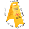 VEVOR 6 Pack Caution Wet Floor Signs 25" Double Sided Caution Sign Bilingual Wet Floor Sign Fold-Out Wet Floor Signs for Wet Floors