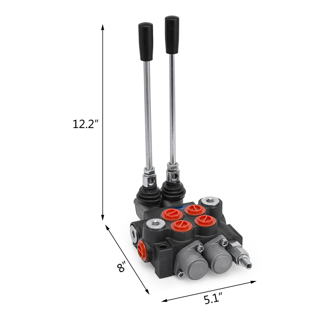 VEVOR Válvula hidráulica  de control direccional hidráulica de 2 carretes  de 11 gpm Doble acción