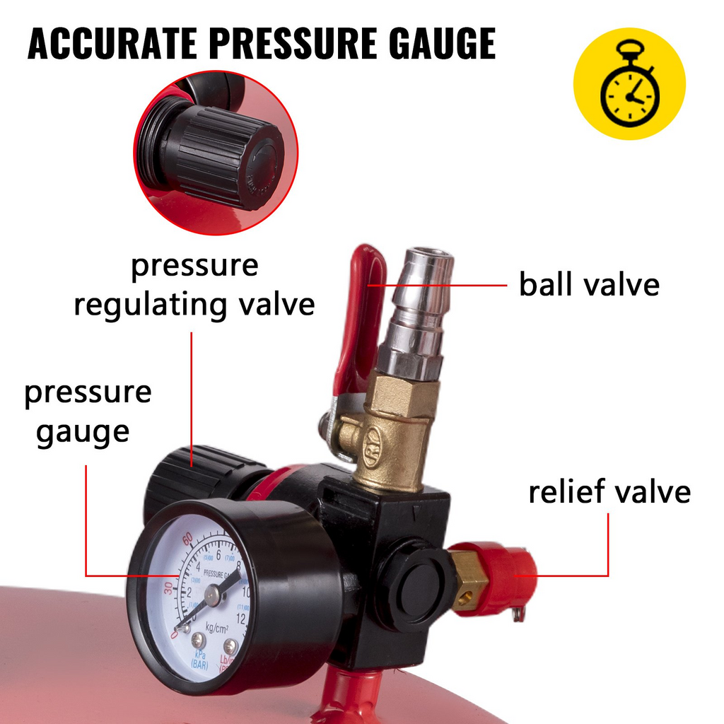 VEVOR Tanque de drenaje de aceite residual de 20 galones, portátil, de transferencia de combustible fluido, altura de embudo ajustable, con válvula reguladora de presión