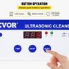 VEVOR Limpiador ultrasónico profesional de 0,8 L de laboratorio digital de acero inoxidable 304 con temporizador para joyería, reloj, gafas