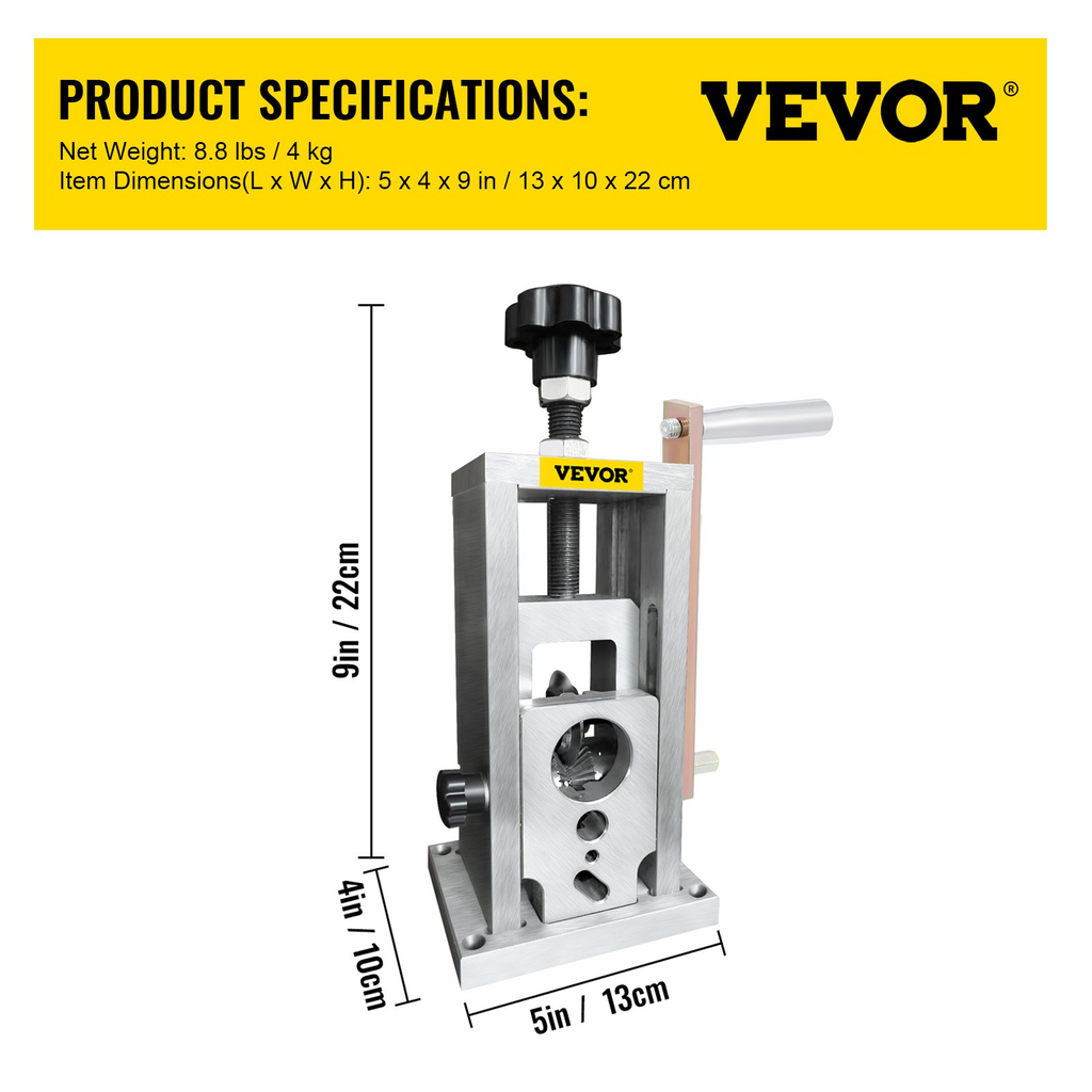 VEVOR Máquina peladora de cables, 0,06-1,57 pulgadas, accionada por taladro