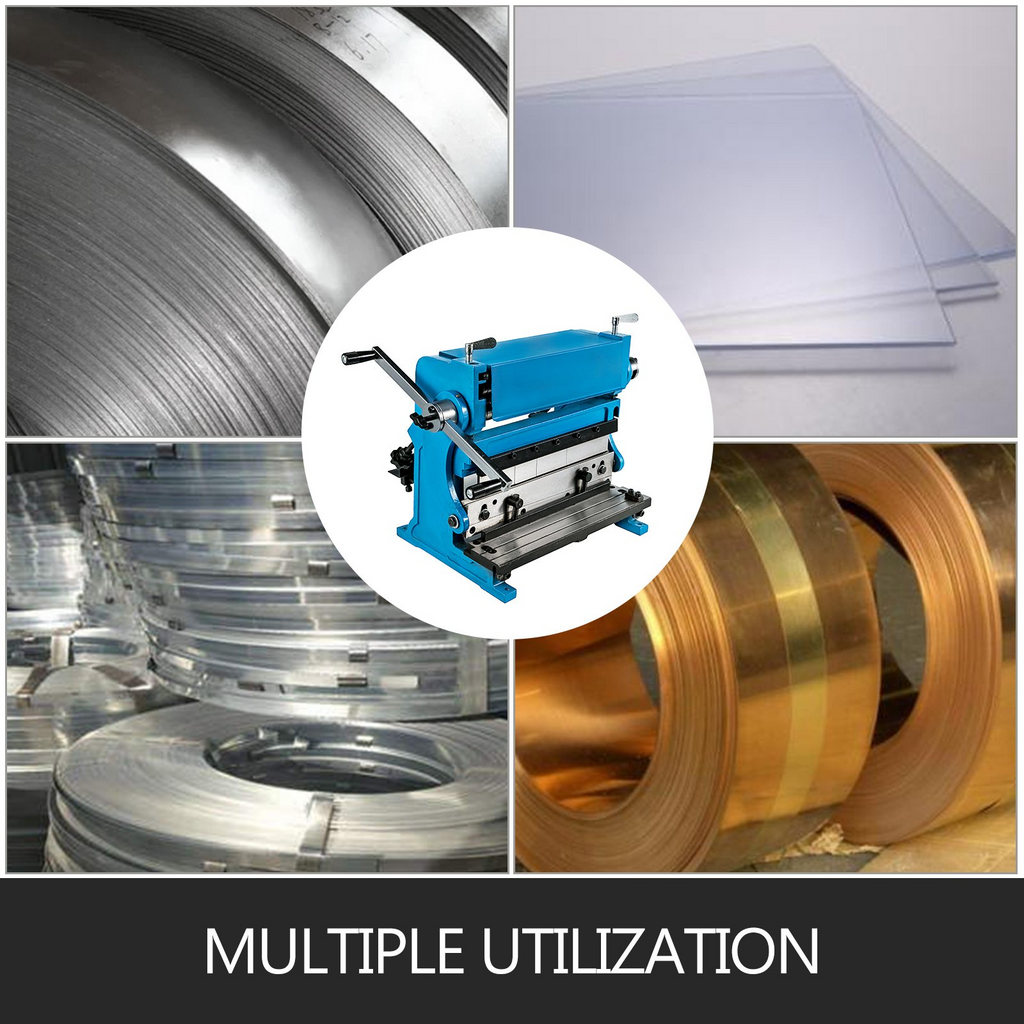 VEVOR Freno de chapa metálica 3 en 1 de 12 pulgadas, plegadora de cizalla con capacidad de calibre 20