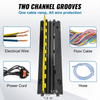 VEVOR 2 Channel Cable Protector Ramp 22000 lbs Load TPU Wire Cable Cover Ramp