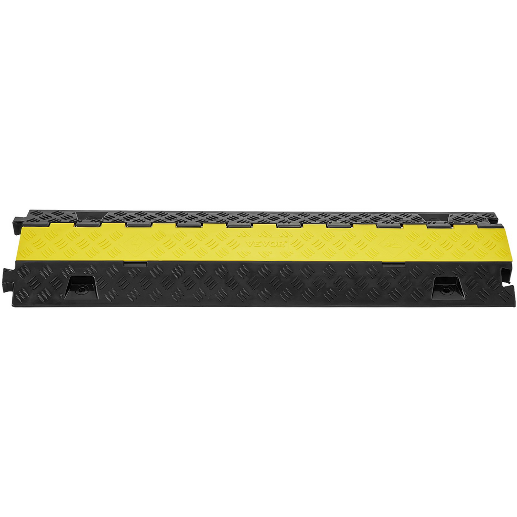 VEVOR 2 Channel Cable Protector Ramp 22000 lbs Load TPU Wire Cable Cover Ramp