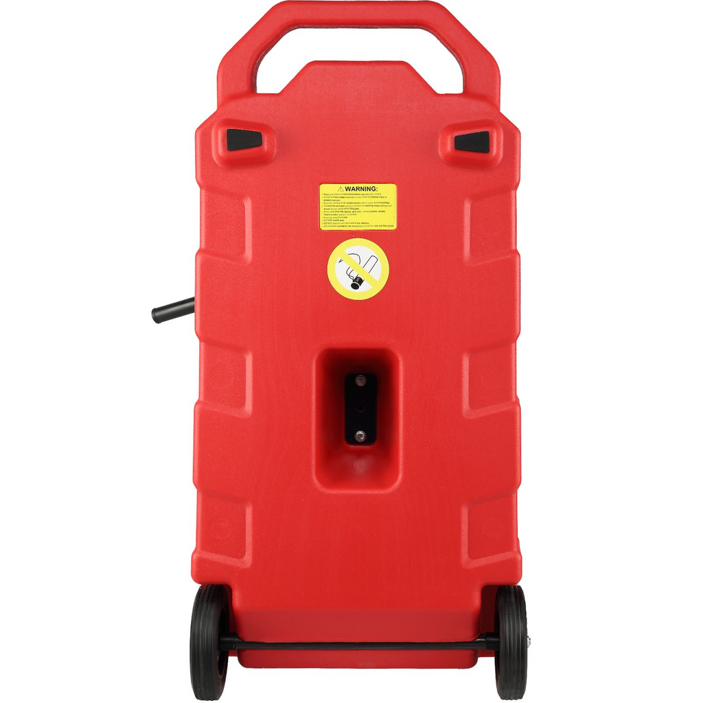 VEVOR Carrito de combustible de 16 galones, 7,8 L/min, contenedor portátil de tanque de almacenamiento de gas con boquilla ruedas de goma