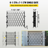 VEVOR Puerta de seguridad plegable individual, 7.1'H x 7.9' W （85 x 95 pulgadas）Puerta plegable, acordeón de acero