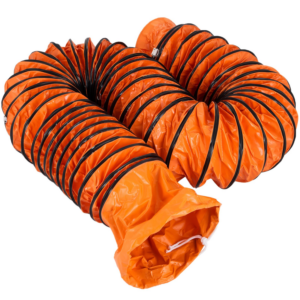 VEVOR 16 FT PVC Flexible Duct Hosing for 12 INCH Exhaust Fan, Orange