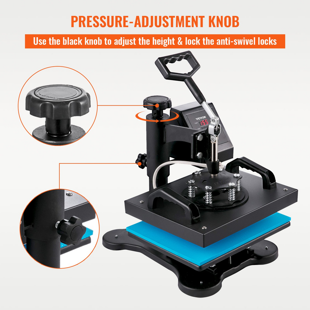 VEVOR Prensa de Calor, de 12x10 Pulgadas,  de Impresión de 30x23 cm Sublimación por Transferencia de Calor