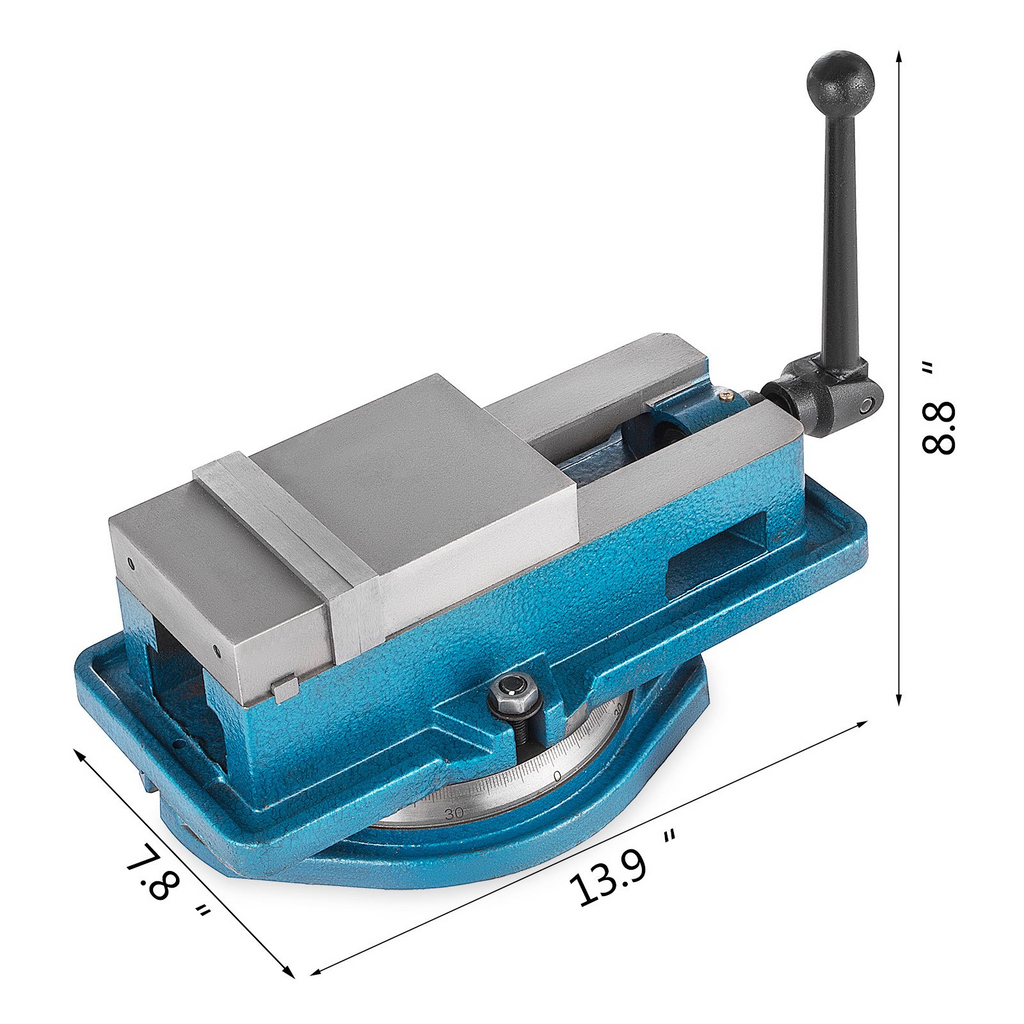 VEVOR Tornillo de banco para fresado de 4 pulgadas, con abrazadera de alta precisión, base giratoria de 360 grados