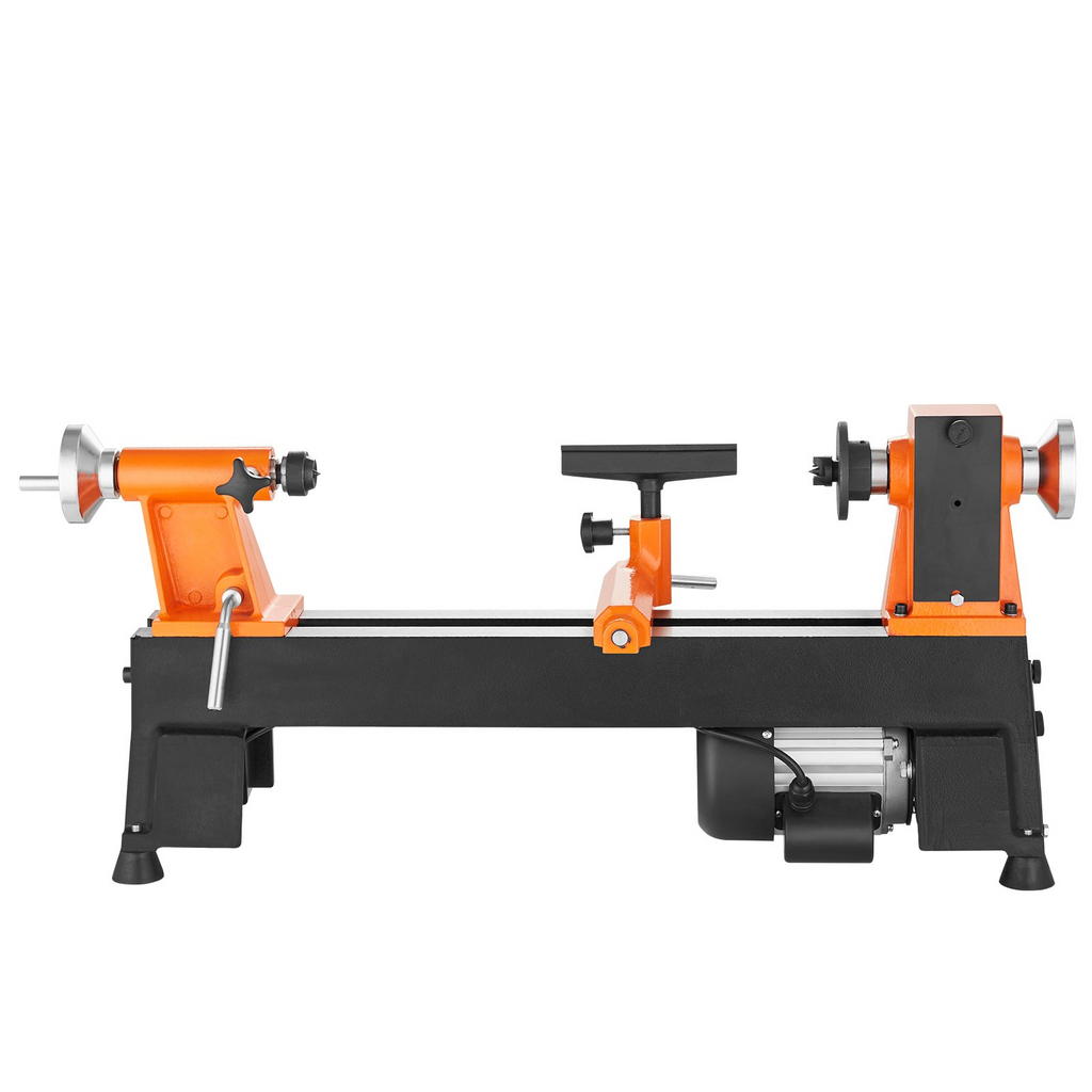 VEVOR Torno de madera de mesa, 10 x 18 pulgadas, 0,5 HP 370 W de potencia 5 velocidades variables 780/1320/1920/2640/3840 RPM con llaves de inyección de varilla