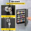 VEVOR Key Cabinet, Key Lock Cabinet Steel, Q235 Steel Key Storage, Wall Mounted Key Storage Box, Black Key Box Organizer for School, Office, Hotel, Bank (120 positions)