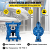 VEVOR Air-Operated Double Diaphragm Pump, 1/2 in Inlet & Outlet, Cast Iron Body, 3 GPM & Max 90 PSI, Nitrile Diaphragm Pneumatic Transfer Pump for Petroleum, Diesel, Oil & Low Viscosity Fluids