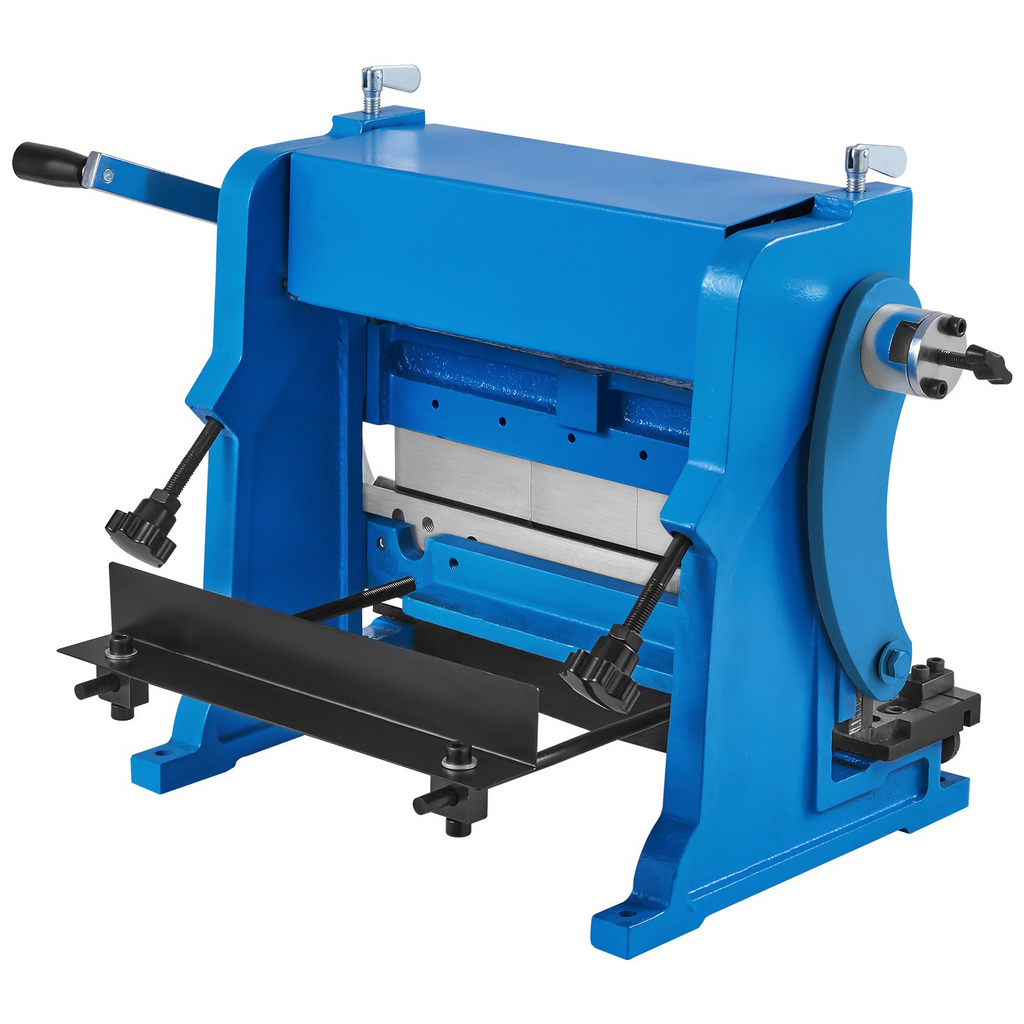 VEVOR Freno de chapa metálica, máquina de rodillo de freno de cizalla combinada 3 en 1 de 12 pulgadas, freno de prensa de cizalla de capacidad de calibre 20 con ángulo de doblado máximo de 90 °, cizallas y máquina de rodillo deslizante