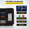 Inversor de corriente VEVOR, inversor de onda sinusoidal modificada de 5000 W, convertidor de coche de CC de 12 V a CA de 110 V, con pantalla LCD, mando a distancia, indicador LED