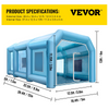 VEVOR 39.3x16.4x13.1Ft cabina de pintura inflable tienda personalizada