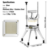 VEVOR Picadora comercial de frutas y verduras, hoja de 1/4 pulgadas