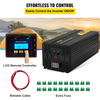 Inversor de corriente VEVOR, inversor de onda sinusoidal modificada de 5000 W, convertidor de coche de CC de 12 V a CA de 120 V, con mando a distancia LCD, indicador LED