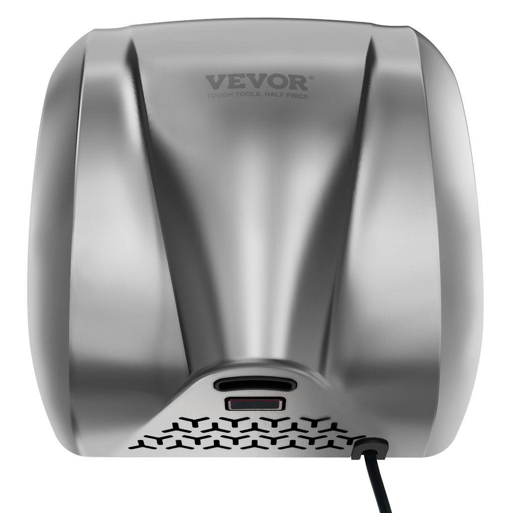 VEVOR Heavy Duty Commercial Hand Dryer, 1300W Automatic High Speed Stainless Steel Warm Wind Hand Blower, 120V Plug In/Hardwired Two Power Options, Compliant for Industry Business Restrooms