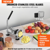 VEVOR French Fry Cutter, 1/2" Stainless Steel Blade Potato Slicer, Manual Potato Chopper Cutter with Suction Cups, Fries Cutter for Potato, French Fries, Cucumber, Vegetables, Carrot