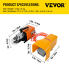 VEVOR troqueladora Herramienta de engarzado neumática AM-10 de terminales de cable accionada por aire neumático 16 mm2 (Engarzadora AM-10)