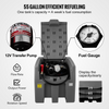 VEVOR Tanque diésel portátil, capacidad de 58 galones y caudal de 10 GPM con bomba de transferencia eléctrica de 12 V y manguera de goma de 13.1 pies