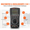 VEVOR 2-in-1 Handheld Digital Oscilloscope, 2.5MS/S Sampling Rate, 1MHZ Bandwidth Portable Oscilloscope Multimeter with 2.4in LCD and Storage Bag, for Automotive Repair Electronic Circuit Testing