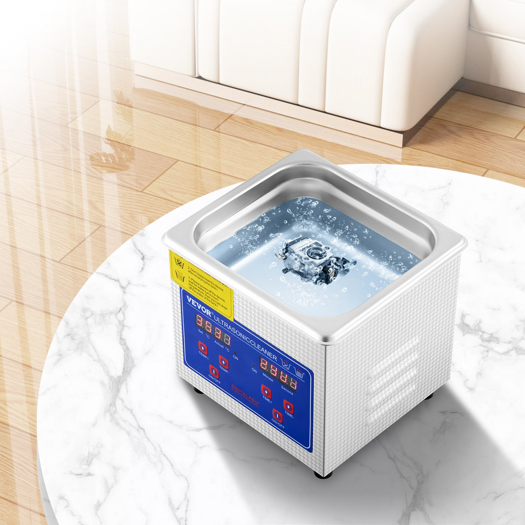 VEVOR Ultrasonic Cleaner 1.3L Professional Ultrasonic Cleaner with Digital Timer 40kHz Excellent Ultrasonic Cleaning Machine 110V for Jewelry Watch Ring Coin Diamond Eyeglasses Small Parts Cleaning