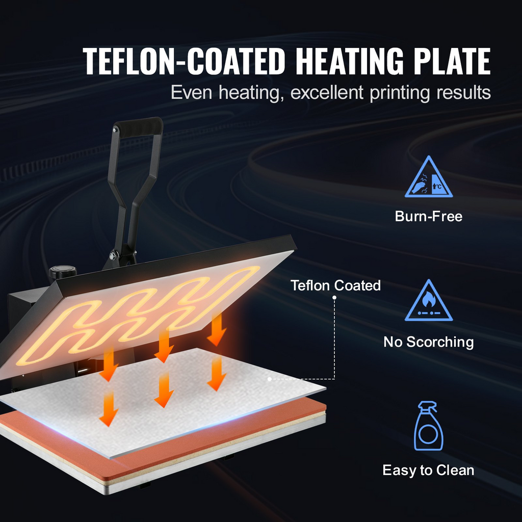 VEVOR Prensa de Calor 16x24 de Potencia de 1700 W