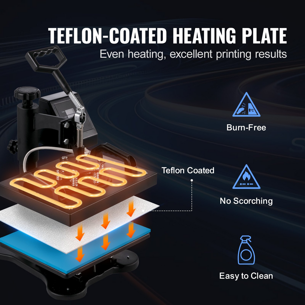 VEVOR Prensa de Calor, de 12x10 Pulgadas,  de Impresión de 30x23 cm Sublimación por Transferencia de Calor