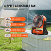 VEVOR Portable Fan Rechargeable 8 inch, Battery Powered Fan with LED Lantern, 4 Speeds Adjustable Portable Small Table Fan Personal, USB Battery Operated Fans for Travel Bedroom Home Camping Office